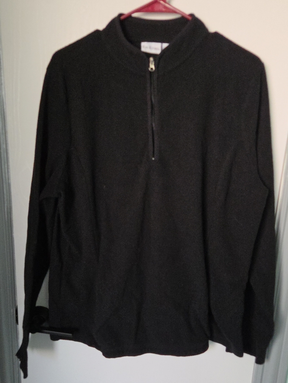 Kim Rogers Black Fleece Half-Zip Pullover Jacket